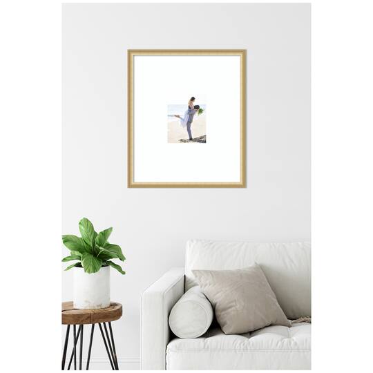 Kate and Laurel Florence Gold Photo Frame with Mat